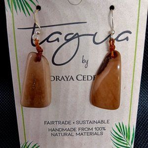 New Tagua nut earrings by Soraya Cedeno